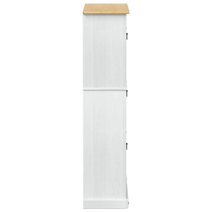 Mobile per scarpe Corona Bianco 99 x 32 x 138 cm Pino massello | homemem39