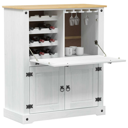 Mobile per vino Bianco 97 x 45 x 114 cm Pino massello | homemem39