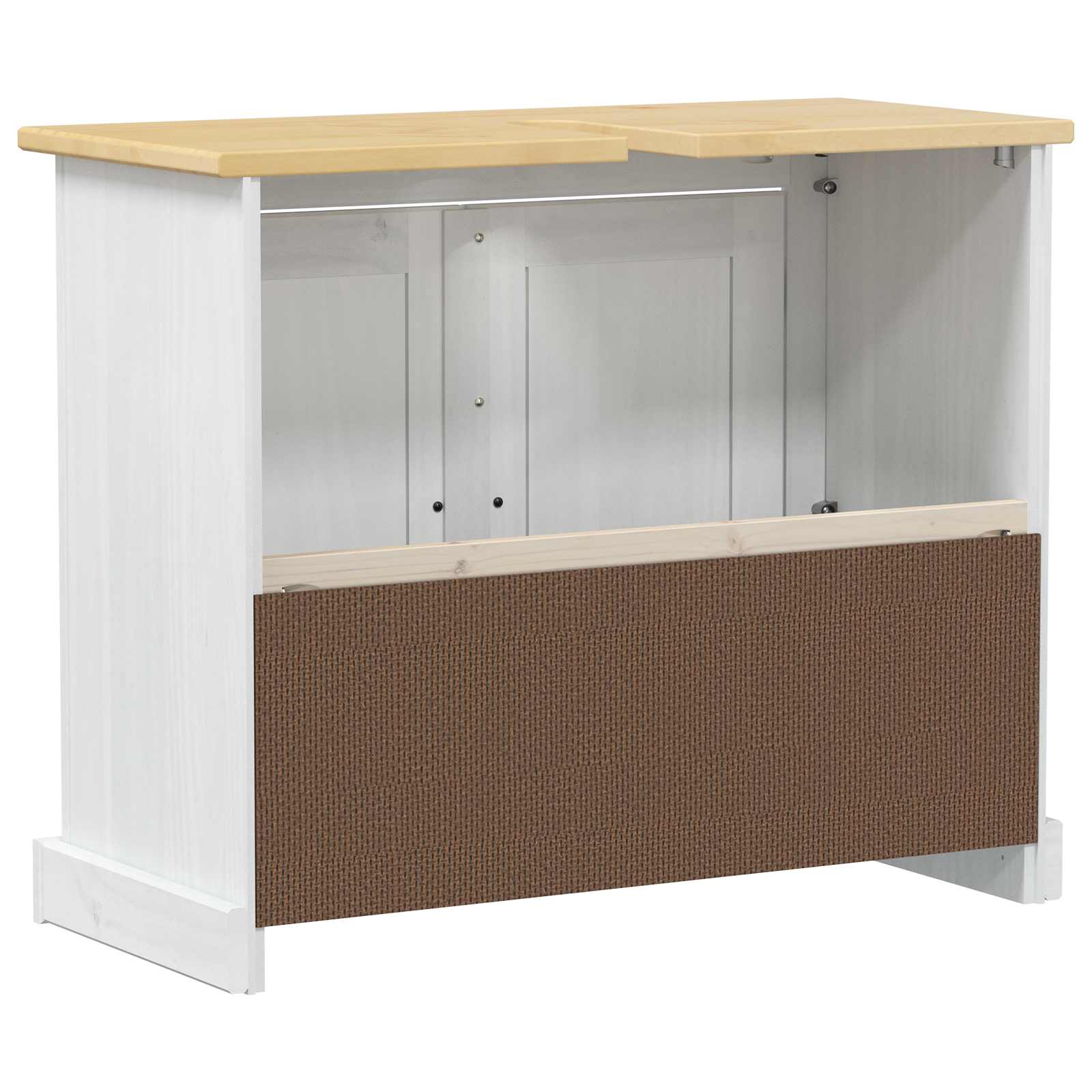 Armadio sottolavello Bianco 73 x 33 x 60 cm Pino massello | homemem39