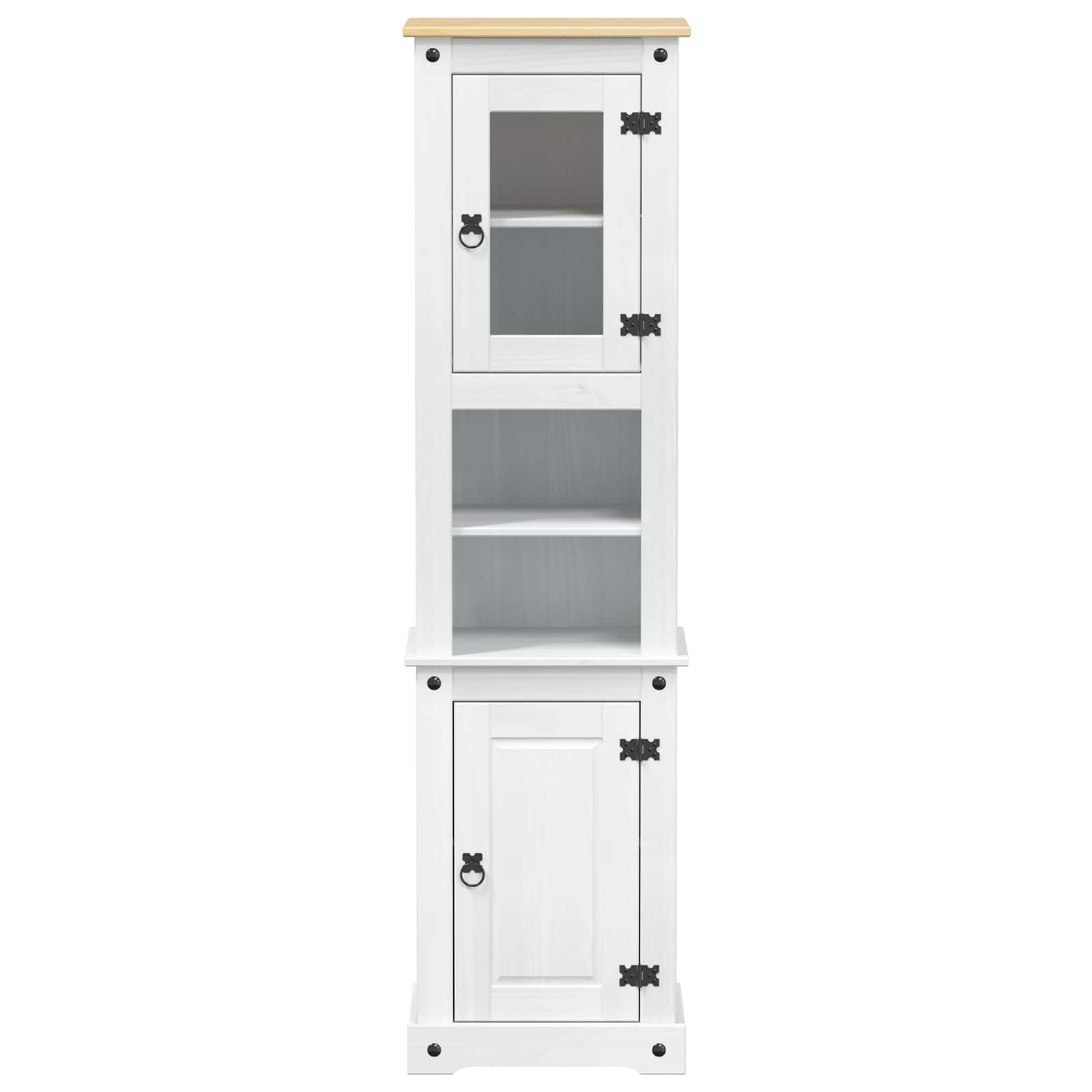 Mobile da Bagno con porta Bianco 50 x 40 x 185 cm Pino massello | homemem39