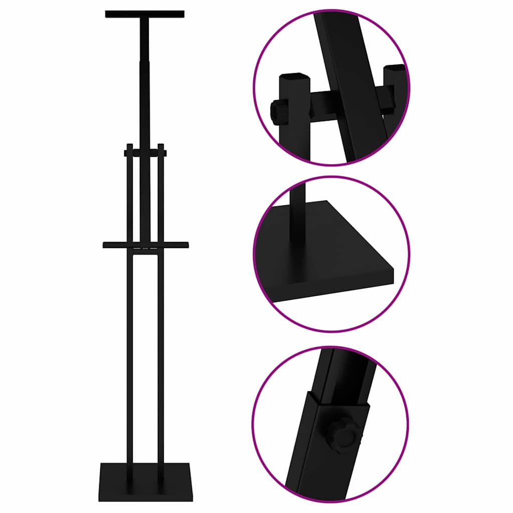 Espositori per Fiere Nero 26,5 x 26,5 x 150 cm Acciaio | homemem39