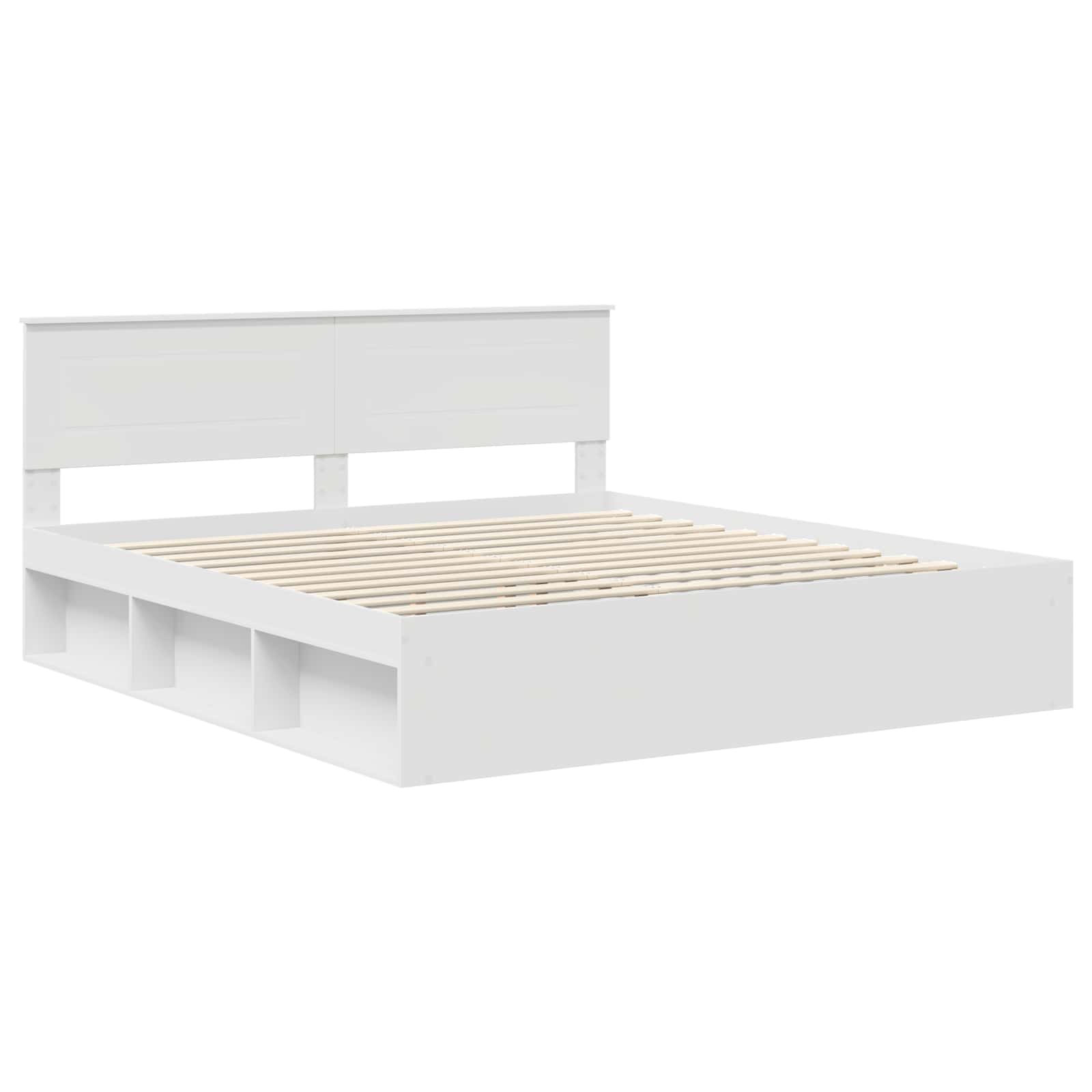 Struttura del letto Bianco 180 x 200 cm Legno multistrato | homemem39