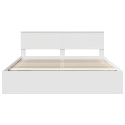 Struttura del letto Bianco 180 x 200 cm Legno multistrato | homemem39