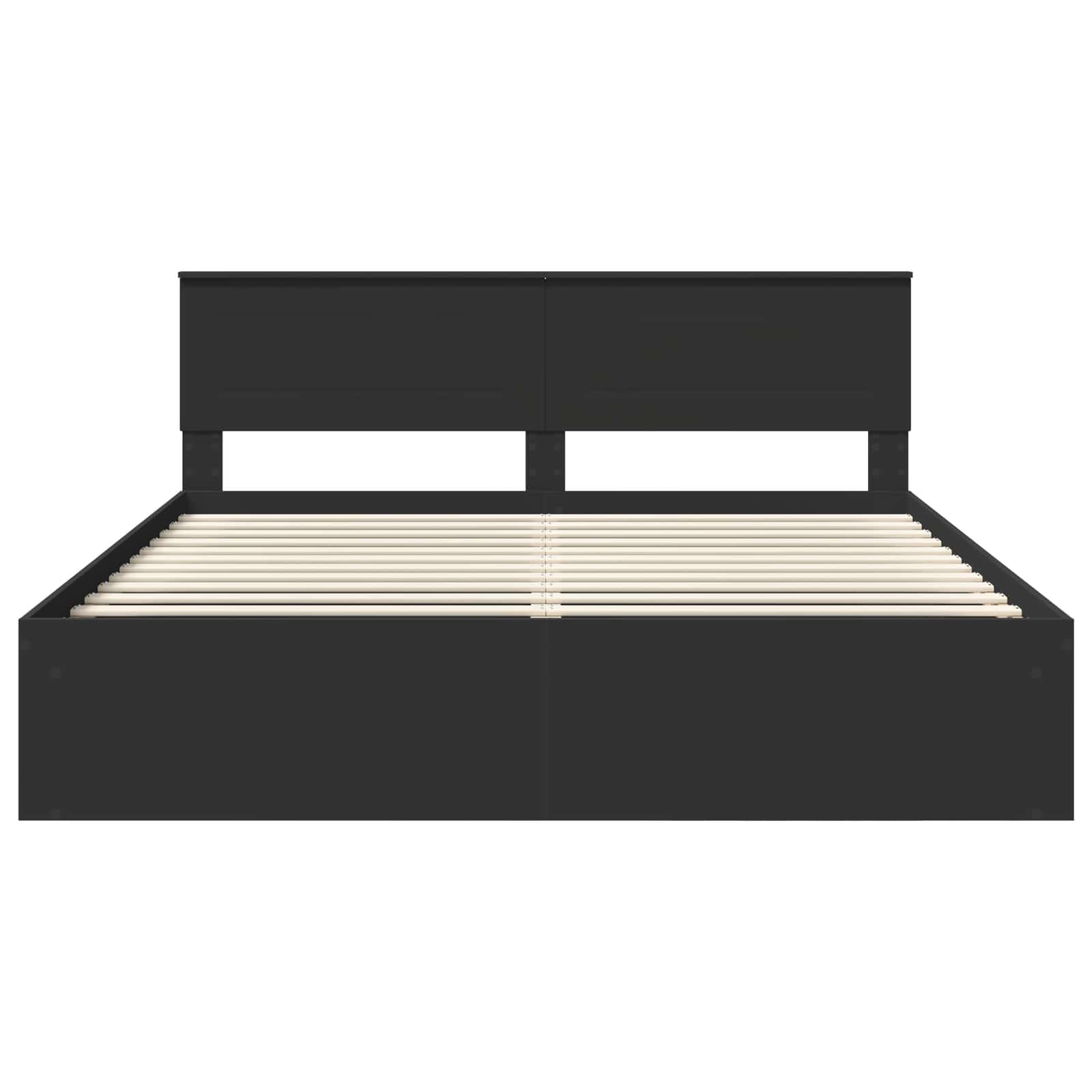 Struttura del letto Nero 180 x 200 cm Legno multistrato | homemem39