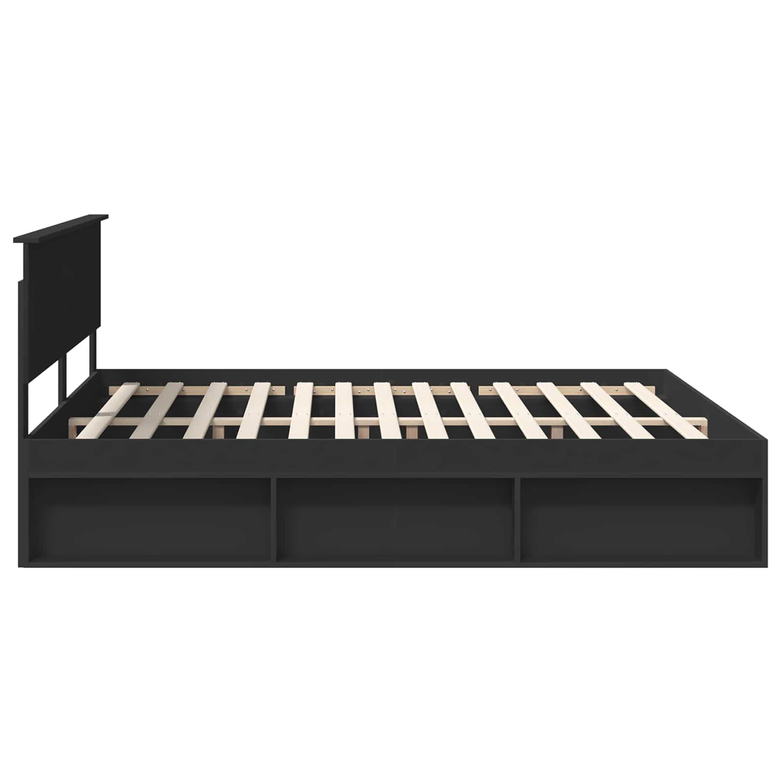 Struttura del letto Nero 180 x 200 cm Legno multistrato | homemem39
