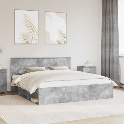 Struttura del letto Calcestruzzo 180 x 200 cm Legno multistrato | homemem39