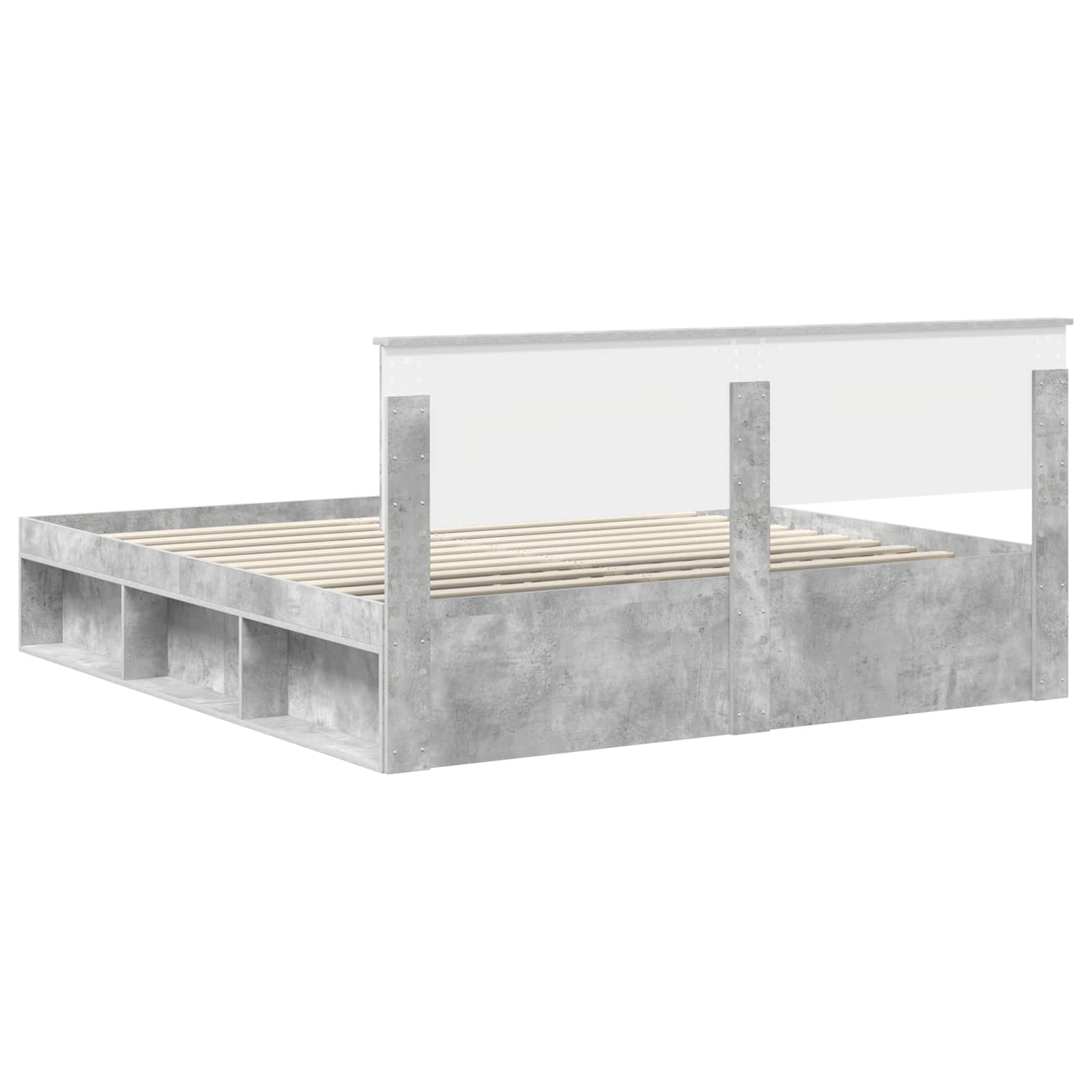 Struttura del letto Calcestruzzo 180 x 200 cm Legno multistrato | homemem39
