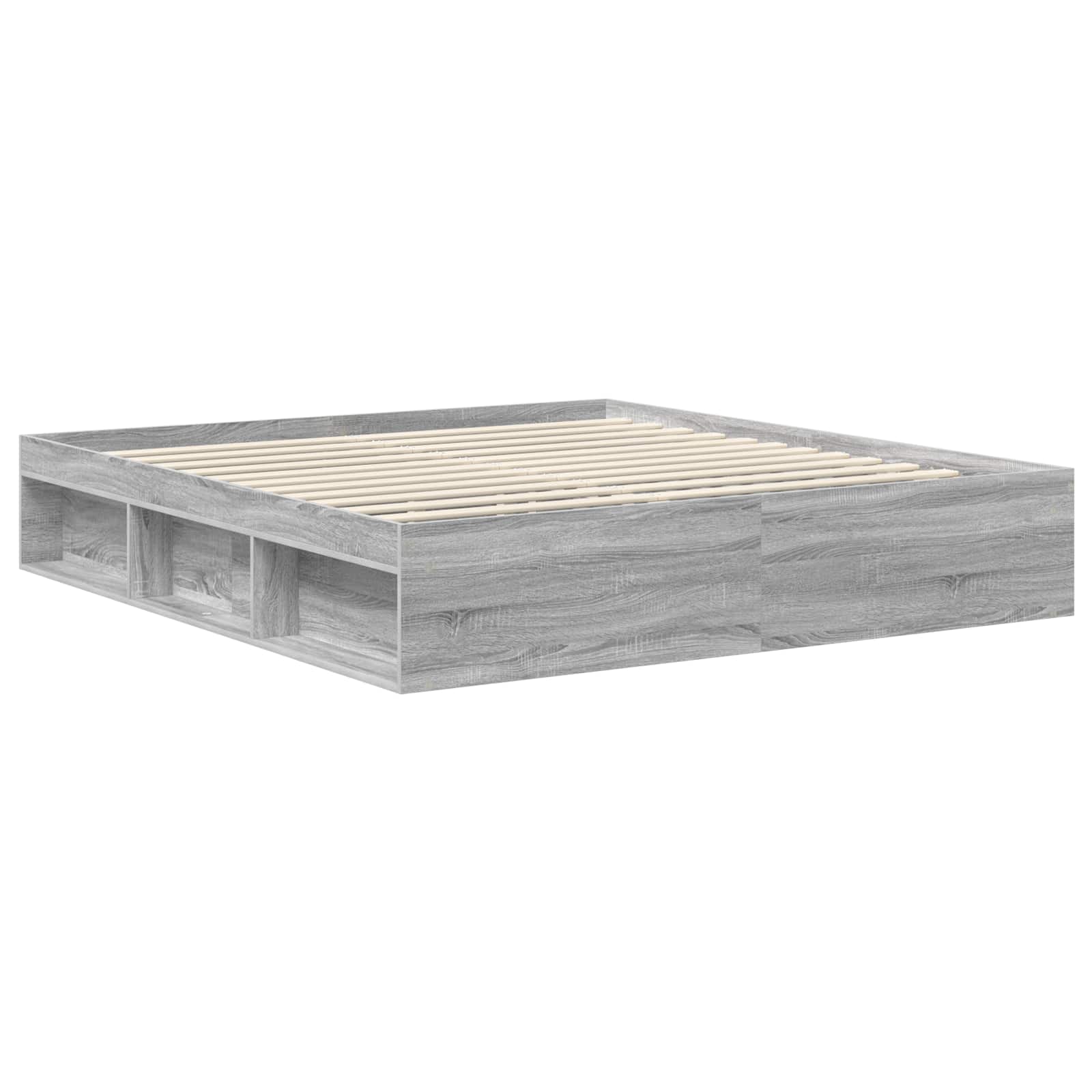 Struttura del letto con testiera Grigio Sonoma 180 x 200 cm | homemem39
