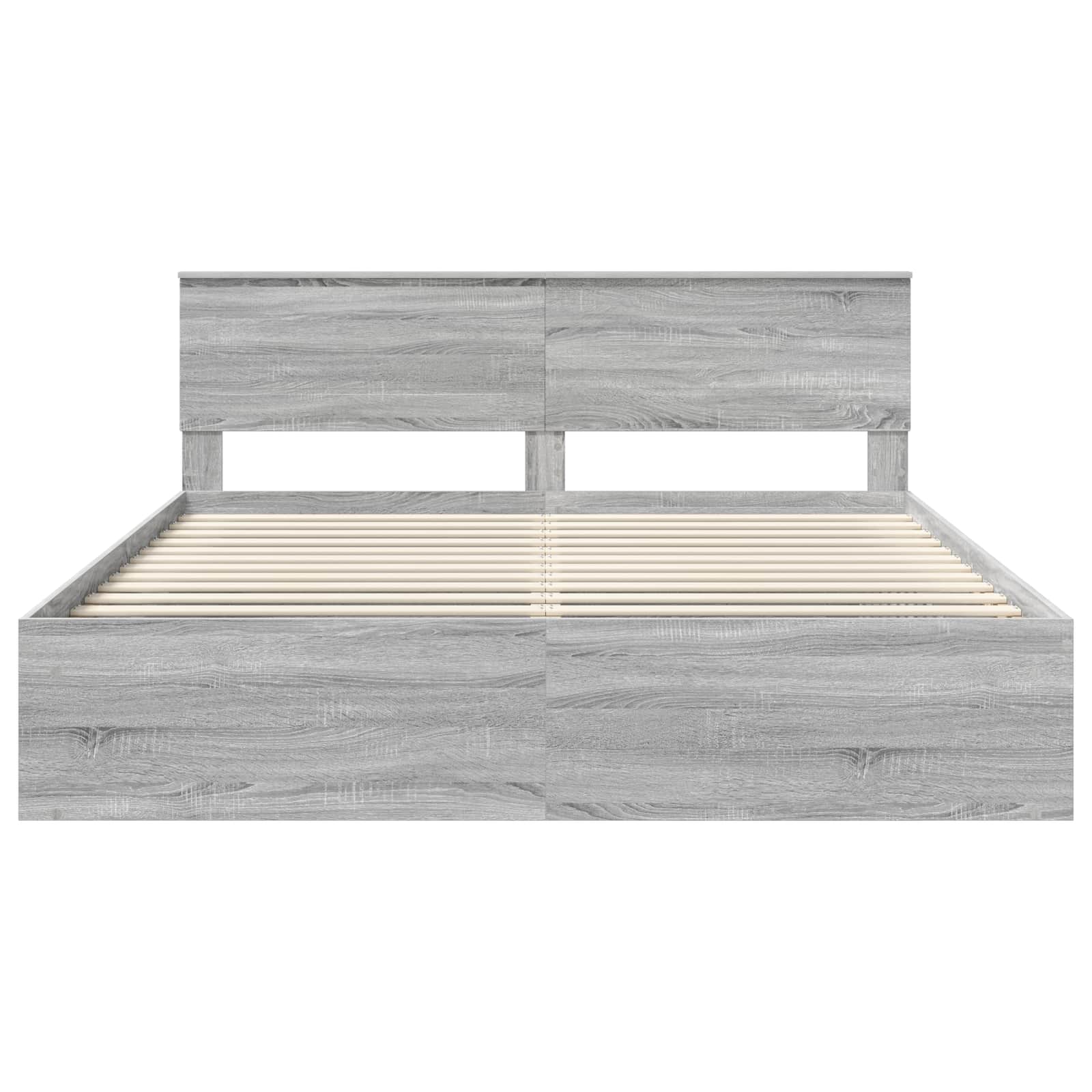 Struttura del letto con testiera Grigio Sonoma 180 x 200 cm | homemem39