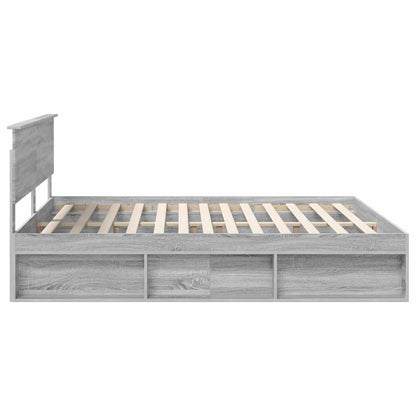 Struttura del letto con testiera Grigio Sonoma 180 x 200 cm | homemem39