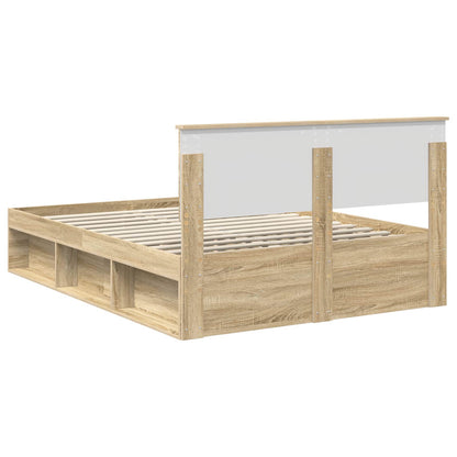 Struttura del letto Sonoma 160 x 200 cm Legno multistrato | homemem39