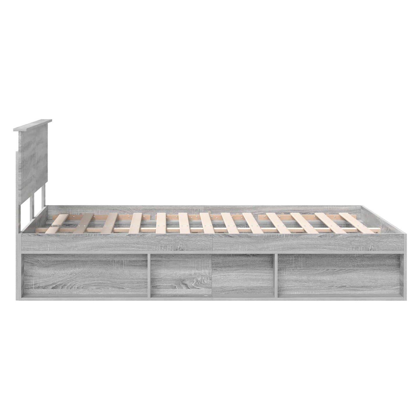 Struttura del letto con testiera Grigio Sonoma 160 x 200 cm | homemem39