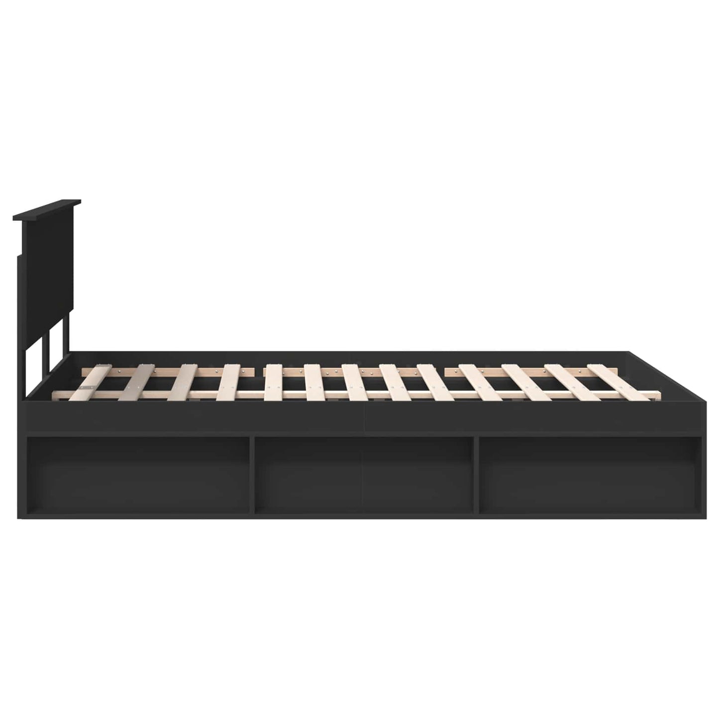 Struttura del letto Nero 150 x 200 cm Legno multistrato