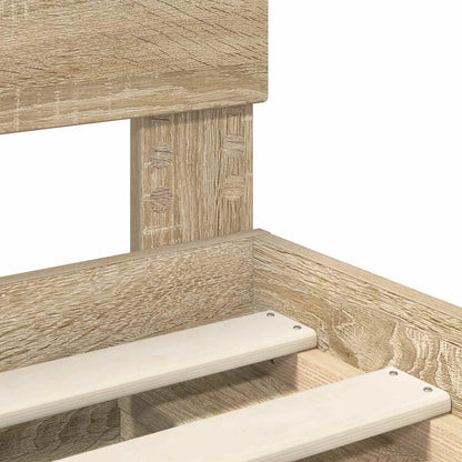 Struttura del letto Rovere fumé 150 x 200 cm Legno multistrato | homemem39