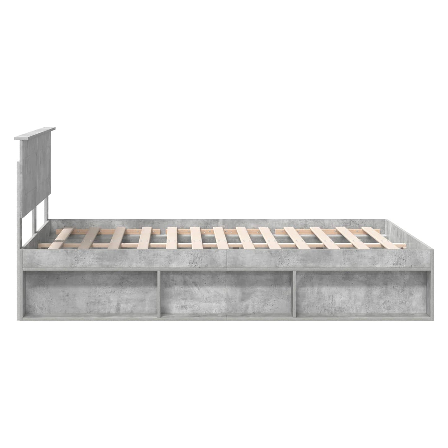 Struttura del letto con testiera Grigio Concretè 150 x 200 cm | homemem39