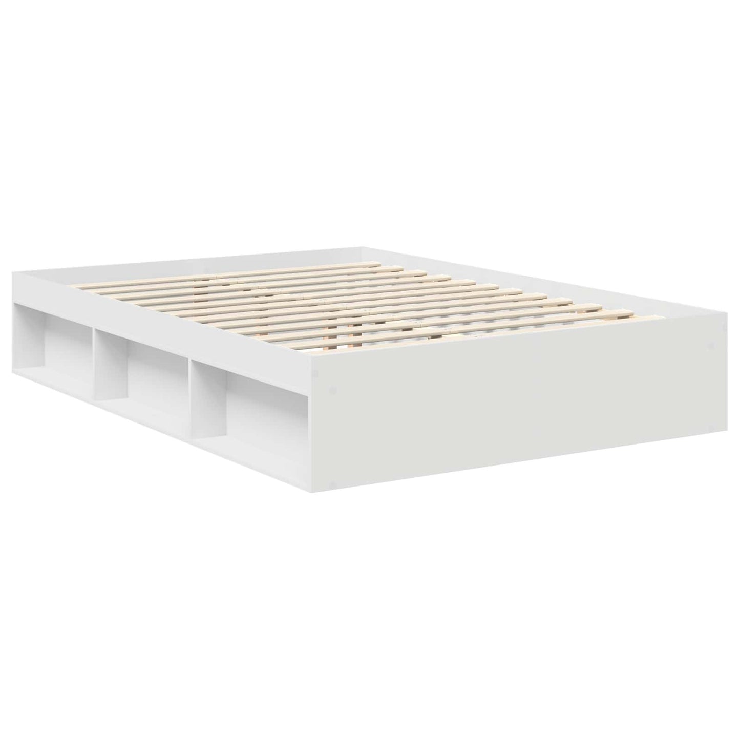 Struttura del letto Bianco 140 x 190 cm Legno multistrato | homemem39