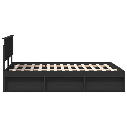 Struttura del letto Nero 140 x 190 cm Legno multistrato