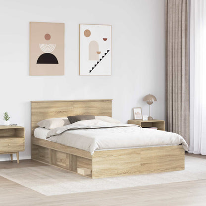 Struttura del letto Sonoma 140 x 190 cm Legno multistrato | homemem39