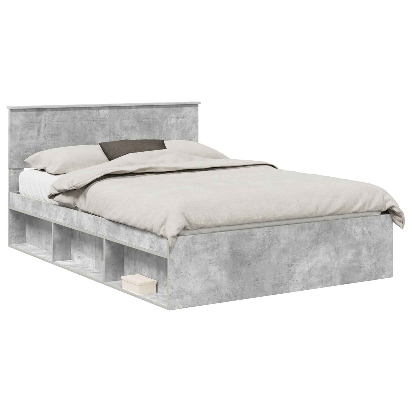 Struttura del letto Calcestruzzo 140 x 190 cm Legno multistrato | homemem39