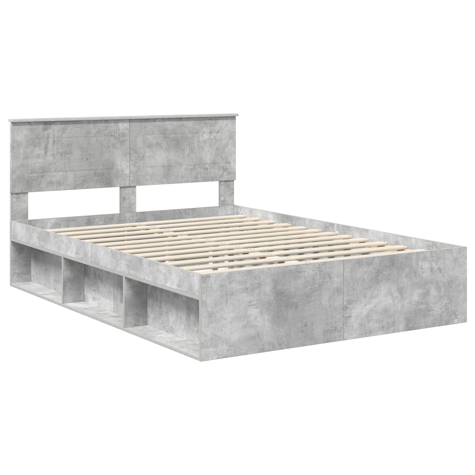Struttura del letto Calcestruzzo 140 x 190 cm Legno multistrato | homemem39