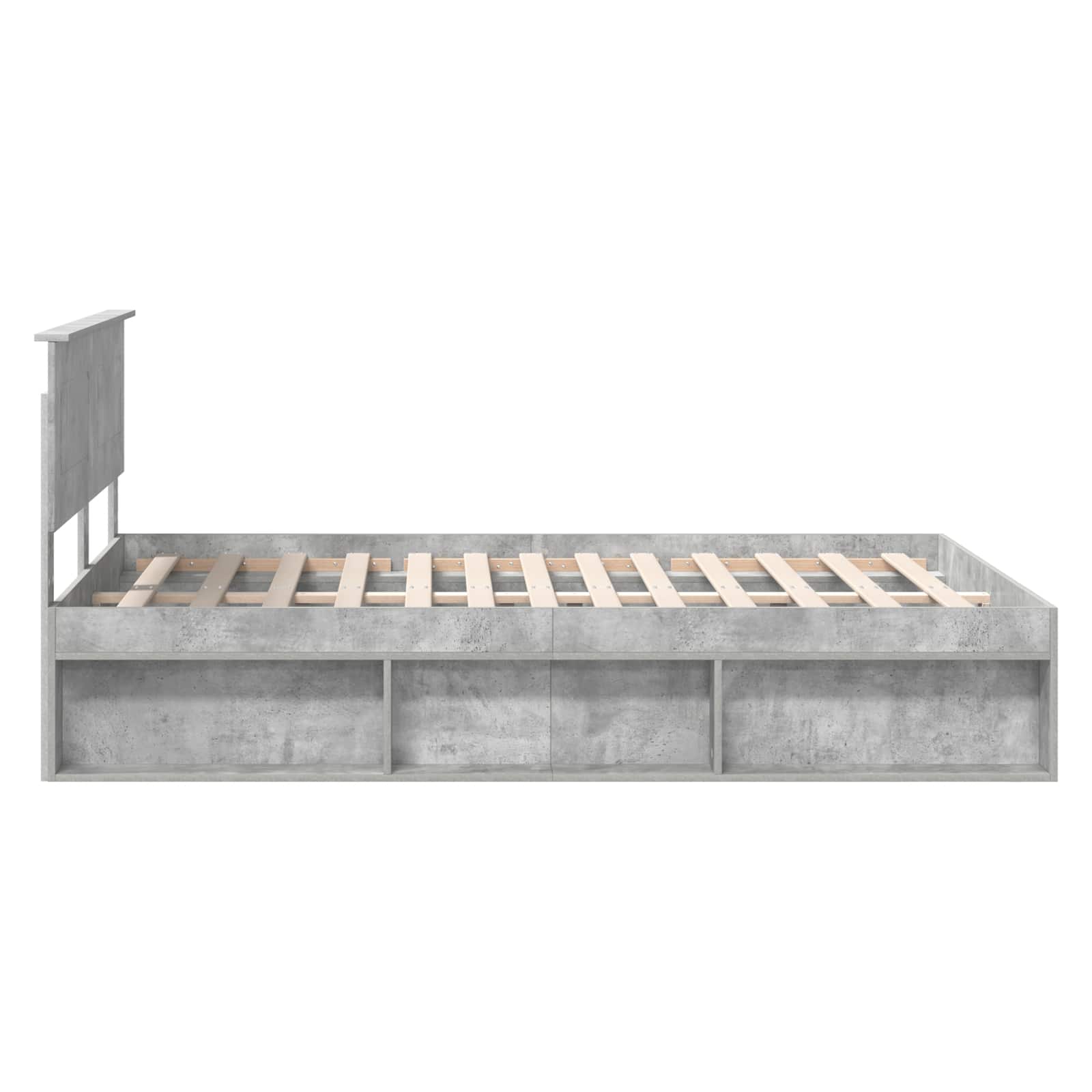 Struttura del letto Calcestruzzo 140 x 190 cm Legno multistrato | homemem39