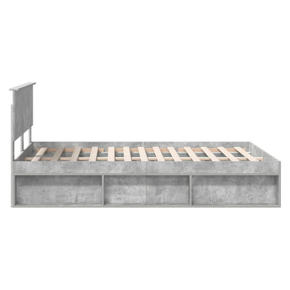 Struttura del letto Calcestruzzo 140 x 190 cm Legno multistrato | homemem39