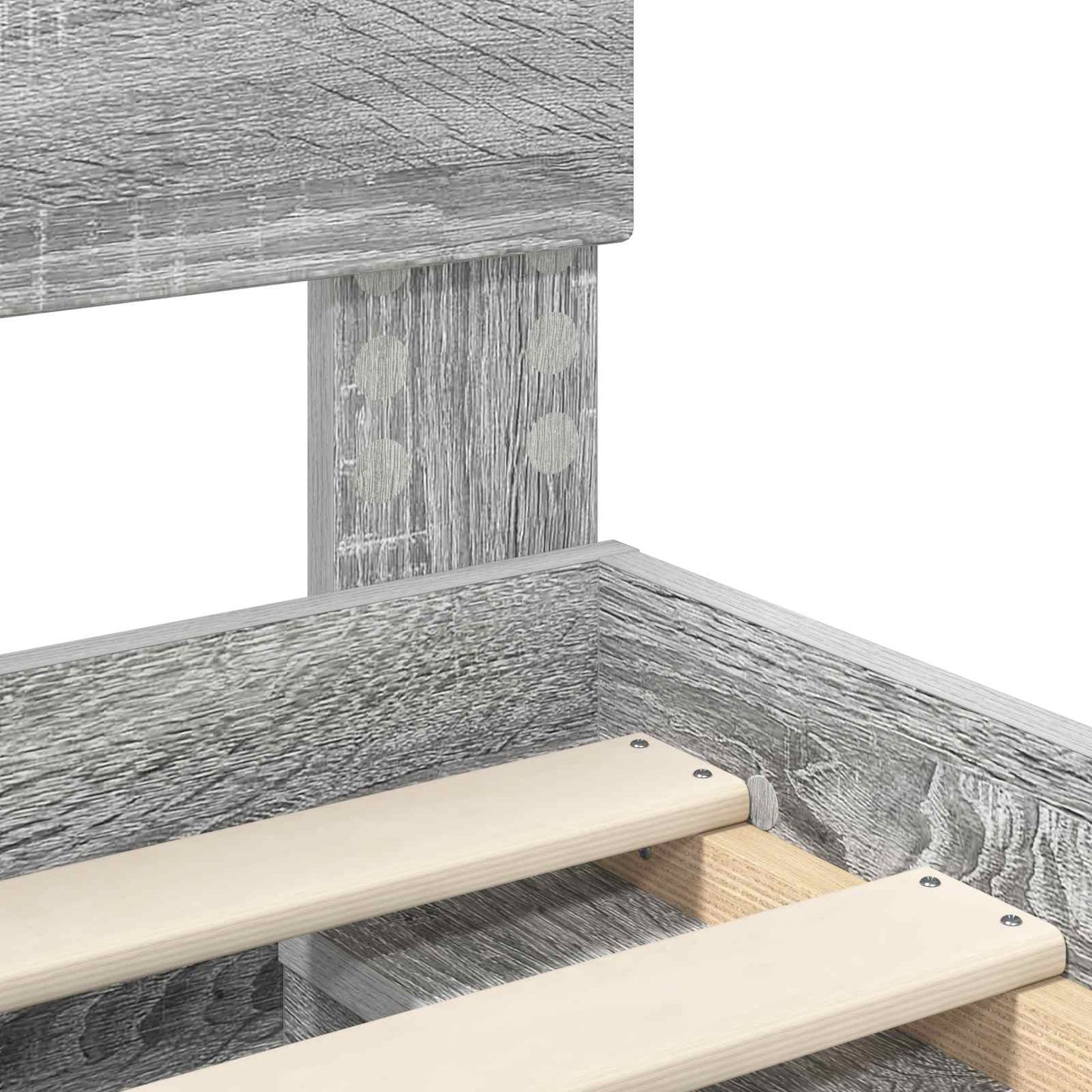 Struttura del letto con testiera Grigio Sonoma 140 x 190 cm