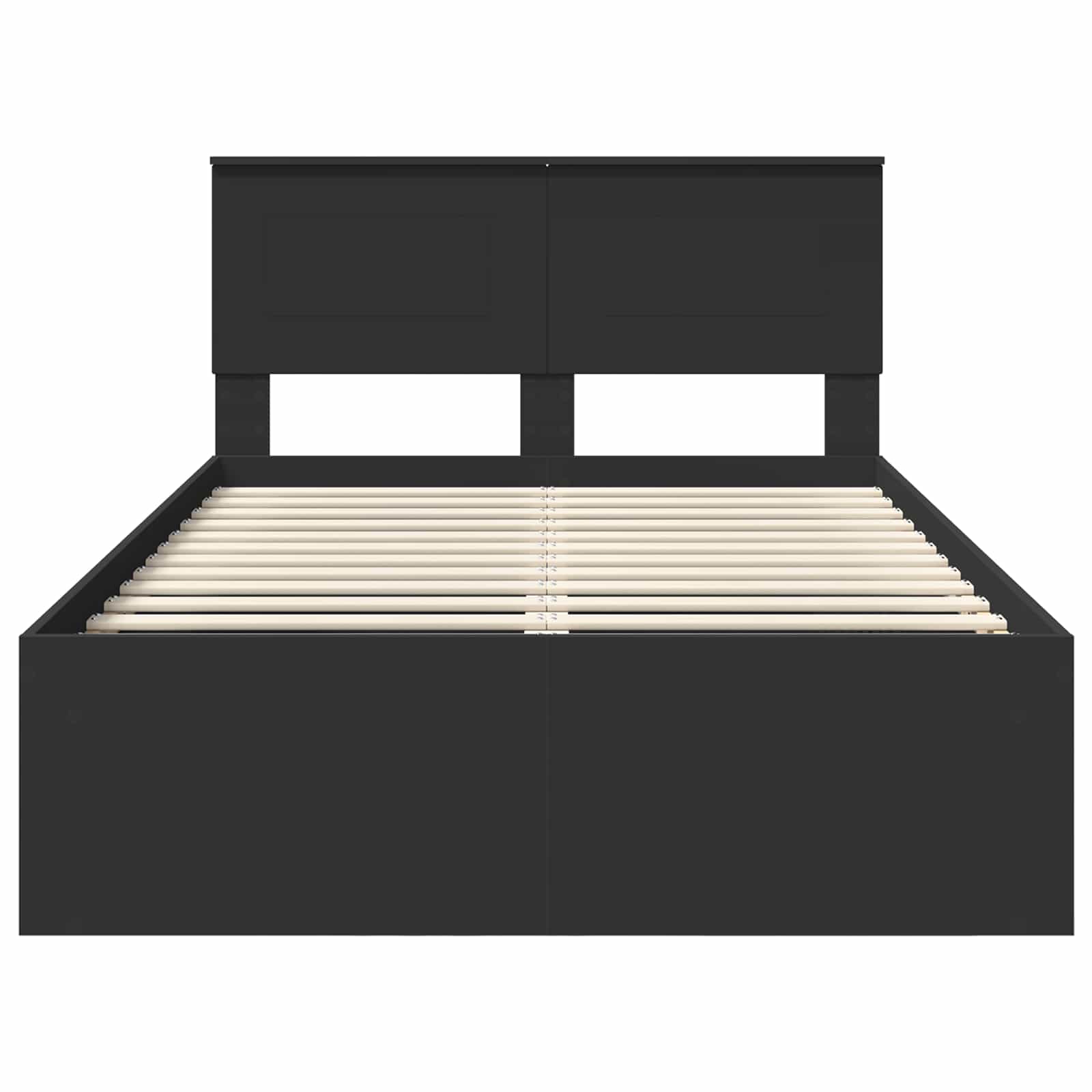 Struttura del letto Nero 135 x 190 cm Legno multistrato | homemem39