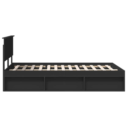 Struttura del letto Nero 135 x 190 cm Legno multistrato | homemem39