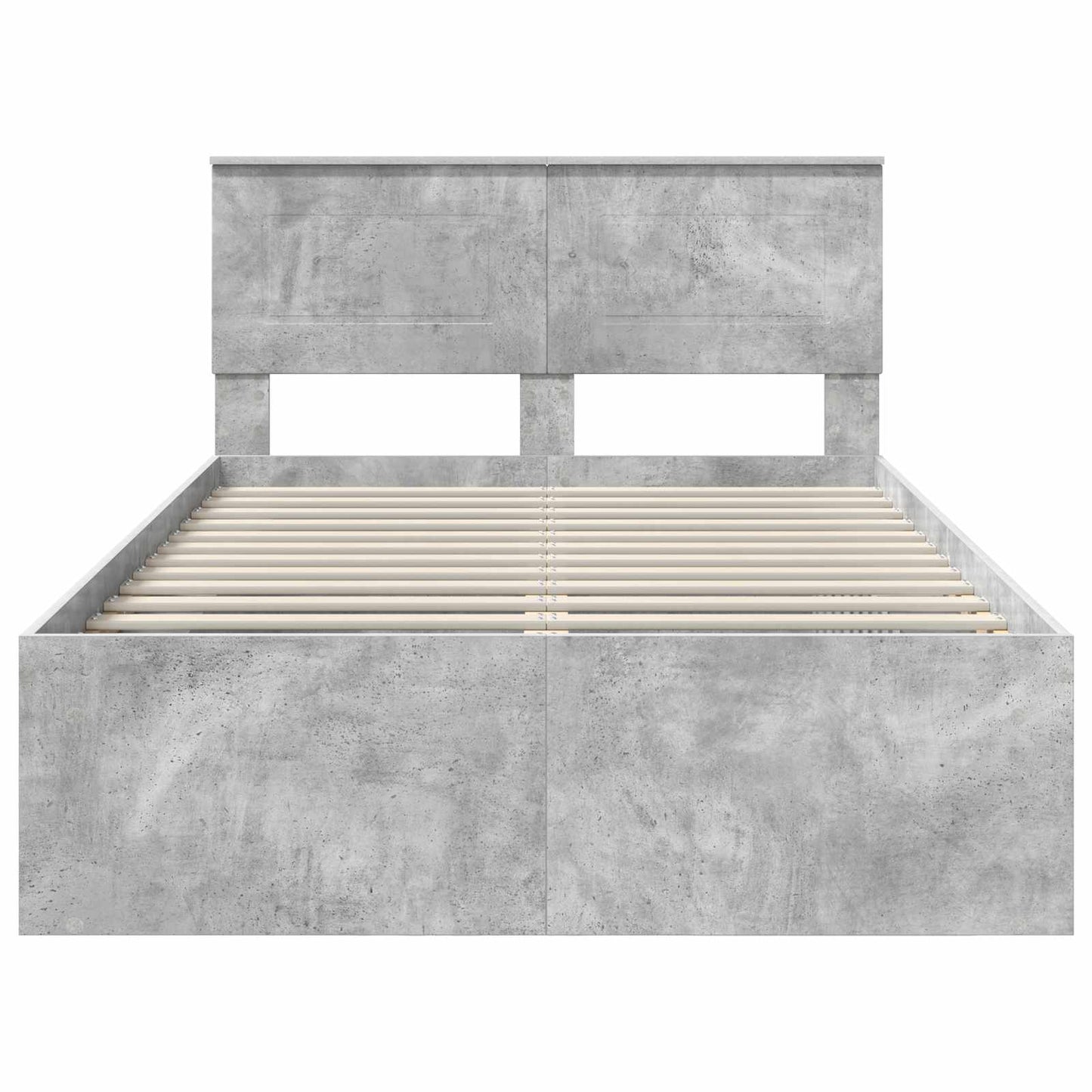 Struttura del letto con testiera Grigio Concretè 135 x 190 cm | homemem39
