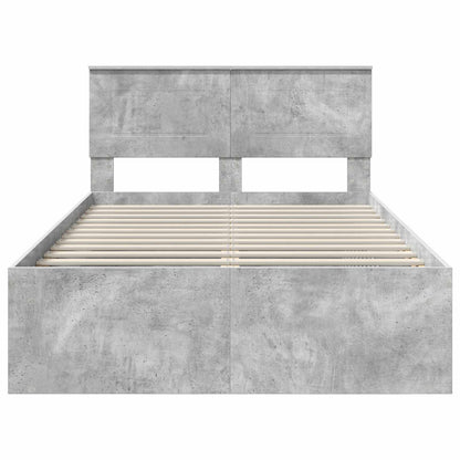 Struttura del letto con testiera Grigio Concretè 135 x 190 cm | homemem39