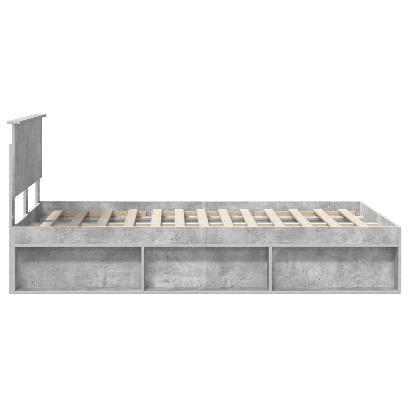 Struttura del letto con testiera Grigio Concretè 135 x 190 cm | homemem39