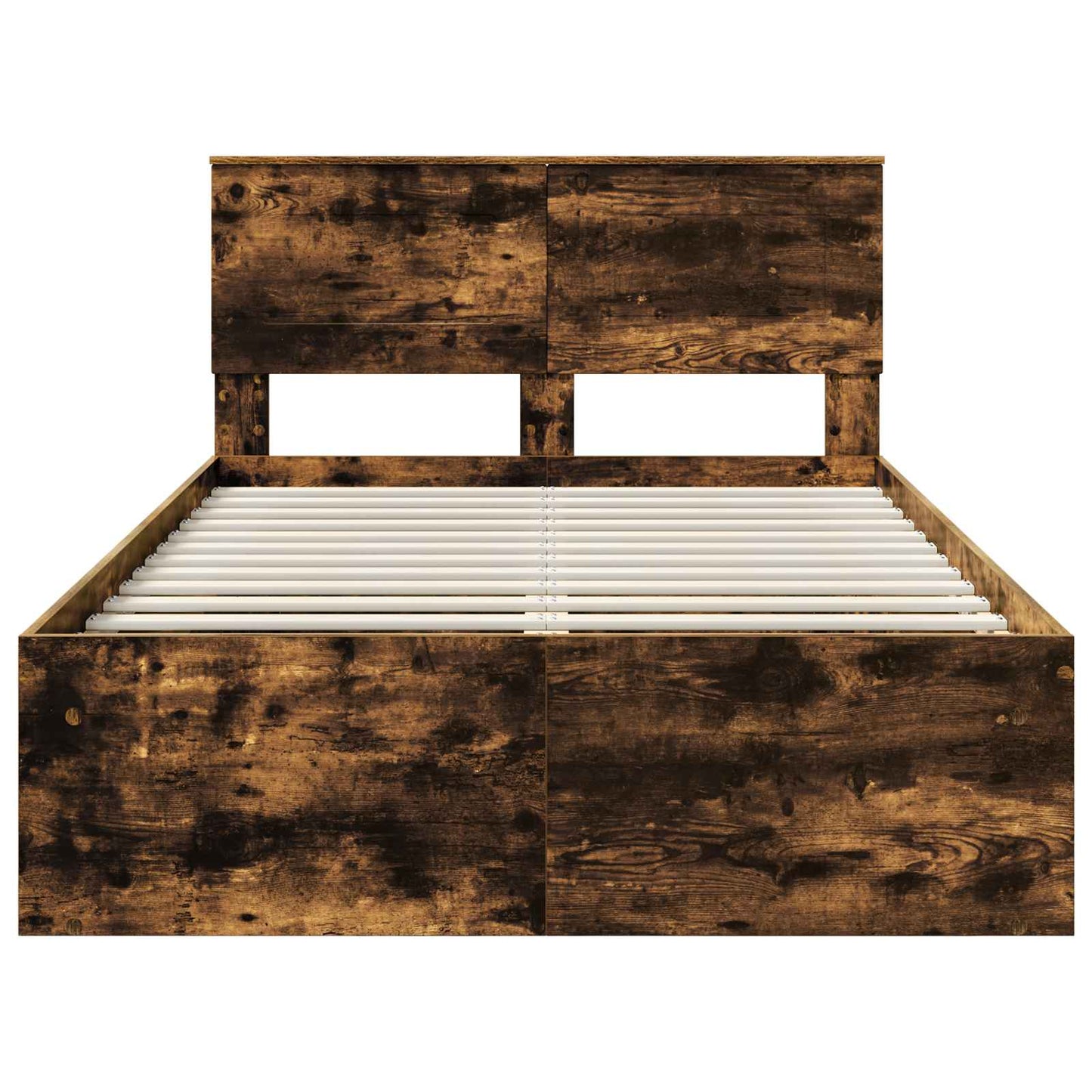 Struttura del letto Rovere fumé 135 x 190 cm Legno multistrato