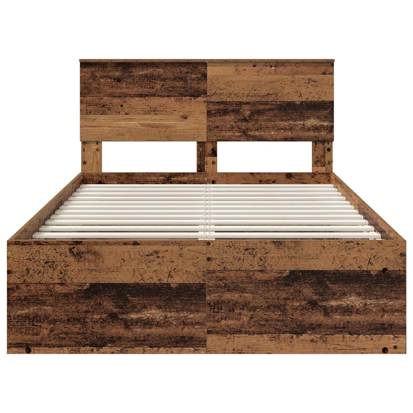 Struttura del letto con testiera Legno vecchio 135 x 190 cm | homemem39
