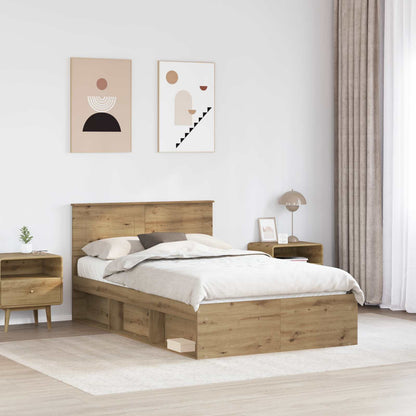 Struttura del letto Rovere Artigianale 135 x 190 cm | homemem39