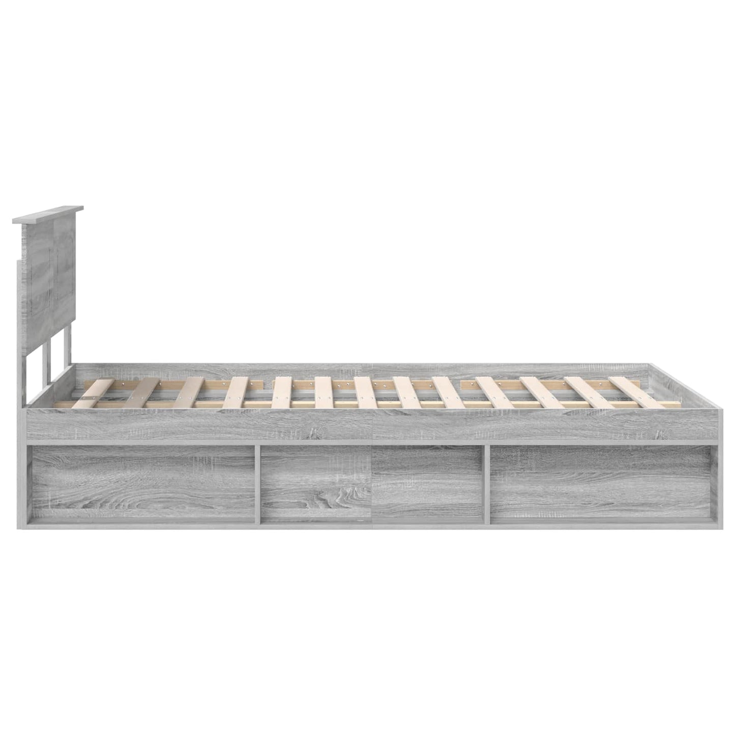 Struttura del letto con testiera Grigio Sonoma 120 x 190 cm