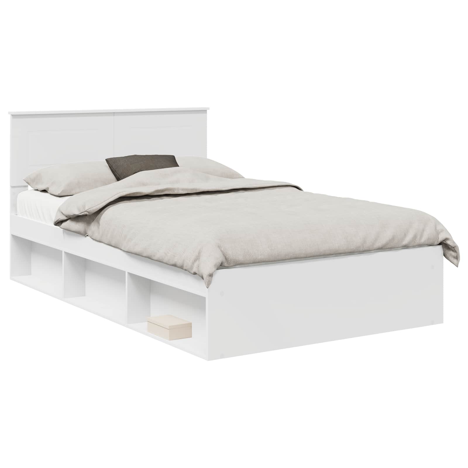 Struttura del letto Bianco 120 x 200 cm Legno multistrato | homemem39