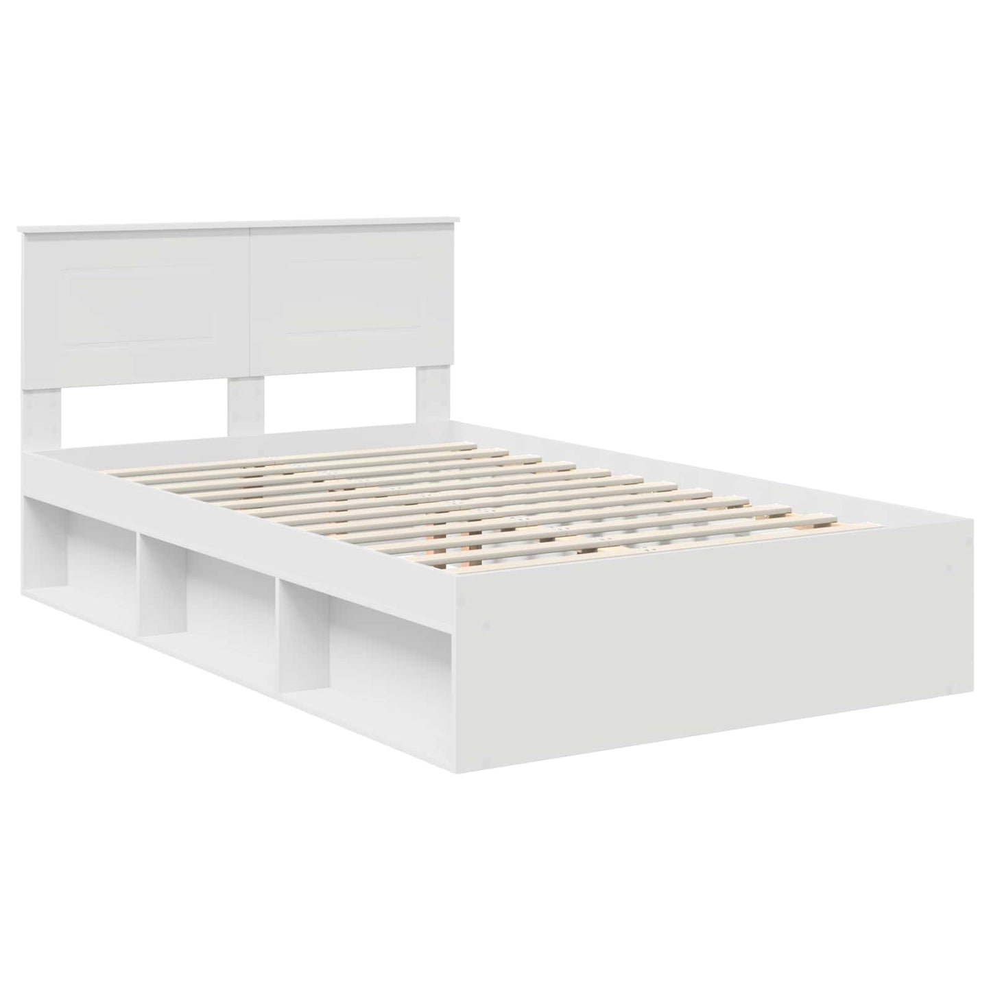 Struttura del letto Bianco 120 x 200 cm Legno multistrato | homemem39