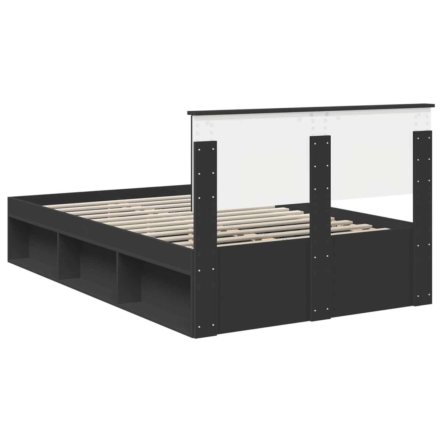 Struttura del letto Nero 120 x 200 cm Legno multistrato | homemem39