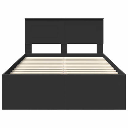 Struttura del letto Nero 120 x 200 cm Legno multistrato | homemem39
