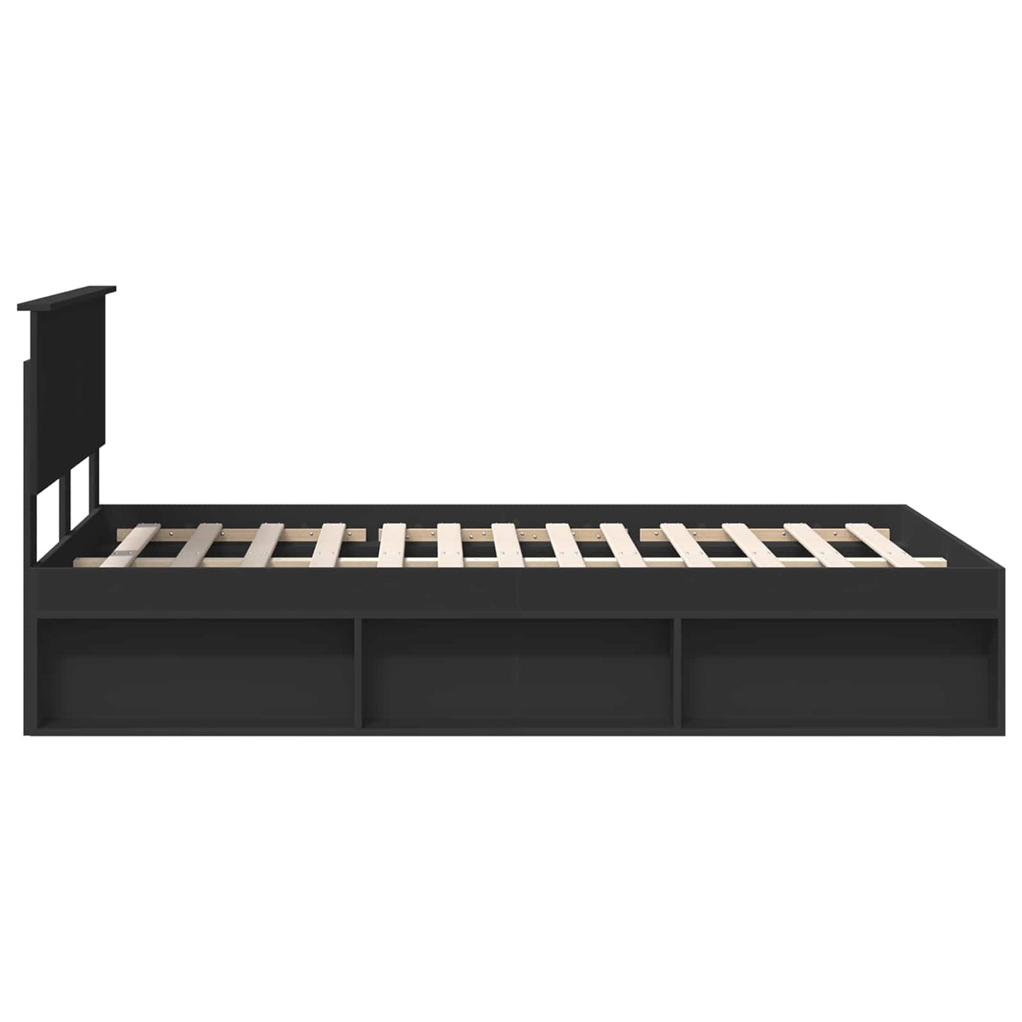 Struttura del letto Nero 120 x 200 cm Legno multistrato | homemem39