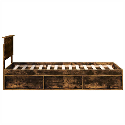 Struttura del letto Rovere fumé 100 x 200 cm Legno multistrato