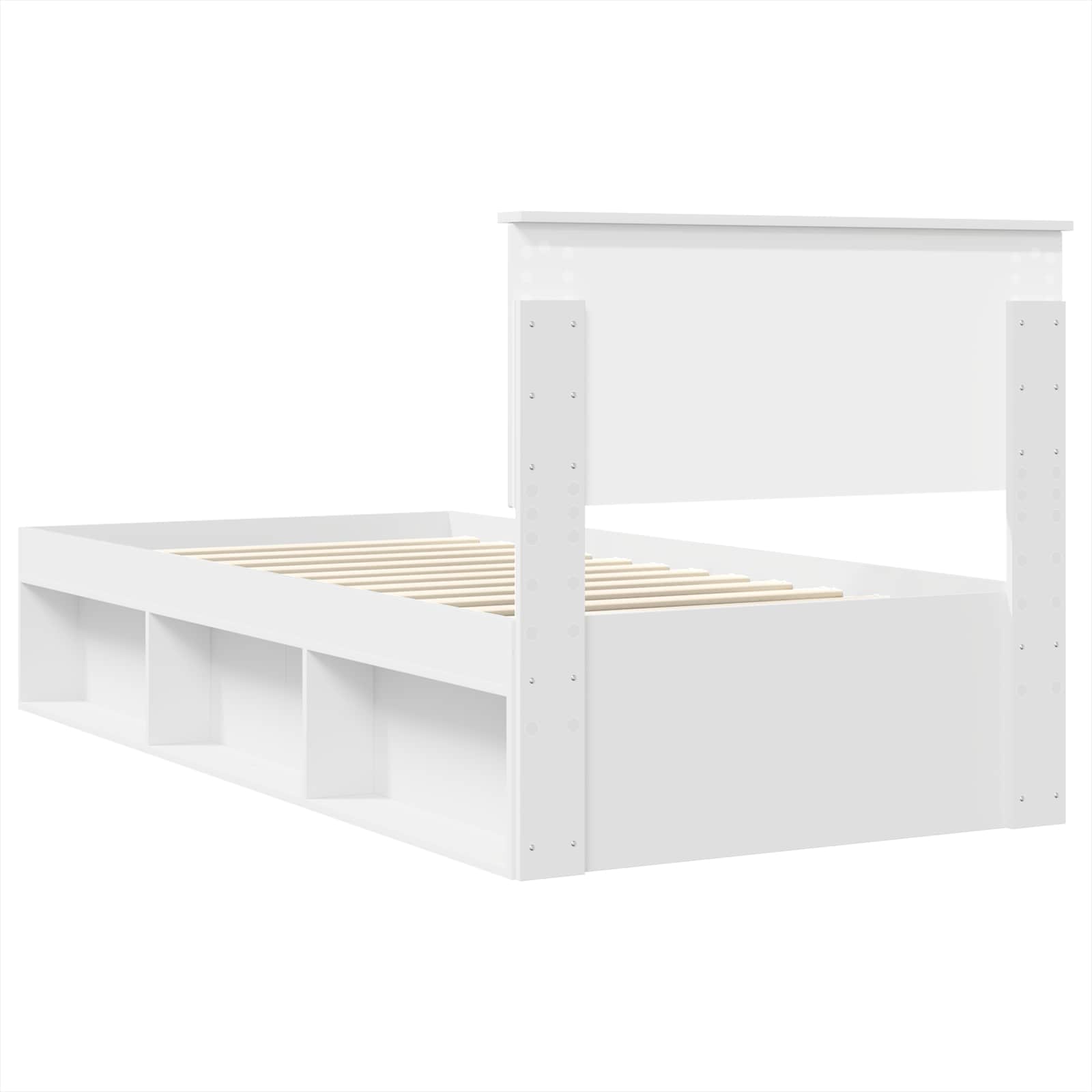 Struttura del letto Bianco 90 x 190 cm Legno multistrato | homemem39
