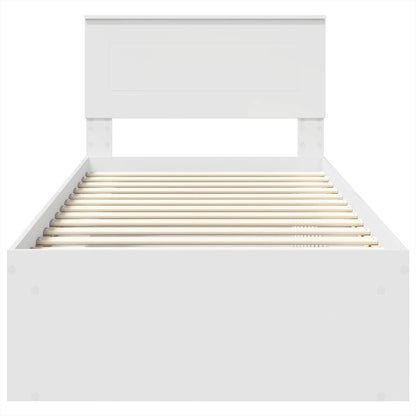 Struttura del letto Bianco 90 x 190 cm Legno multistrato | homemem39