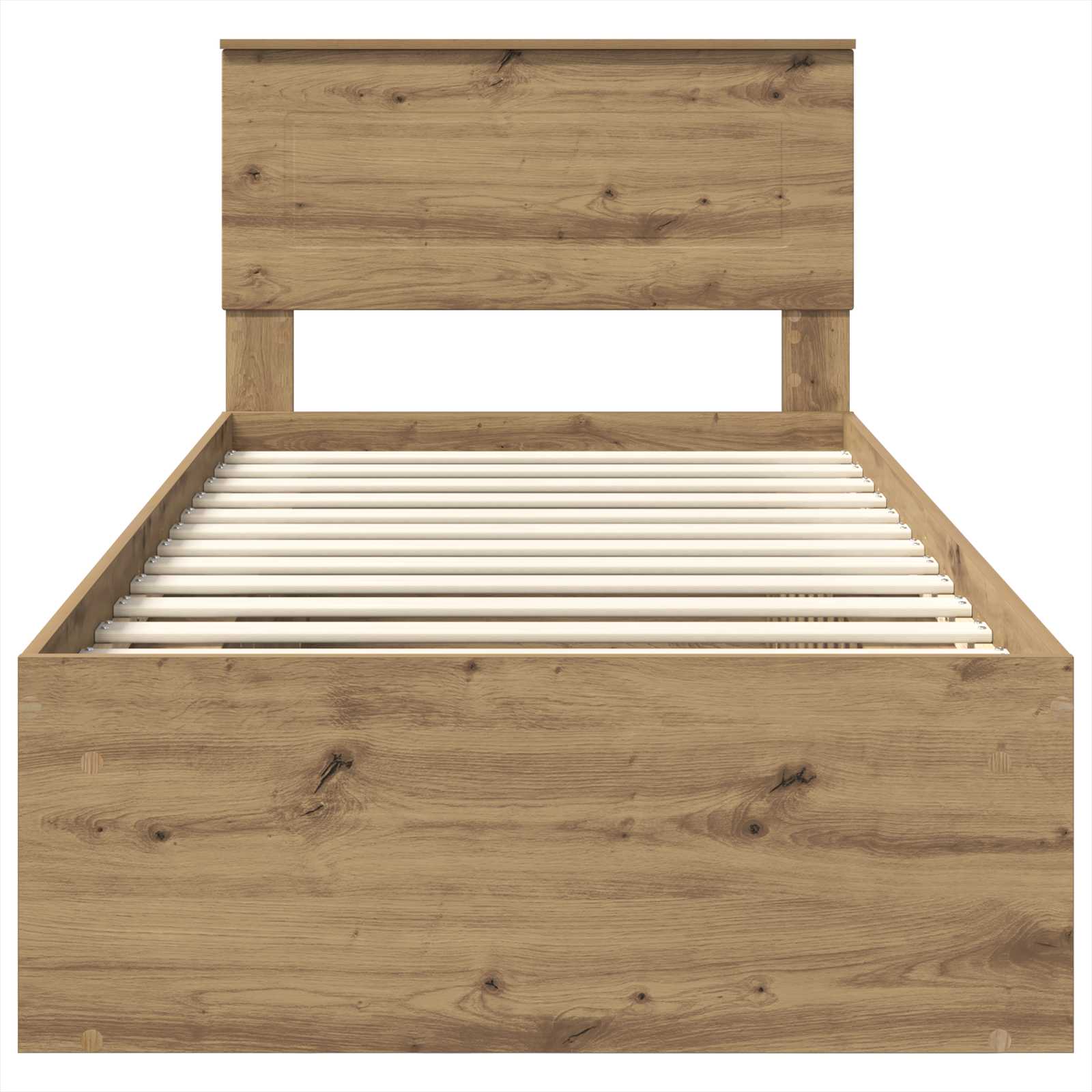 Struttura del letto con testiera Rovere Artigianale 90 x 190 cm | homemem39