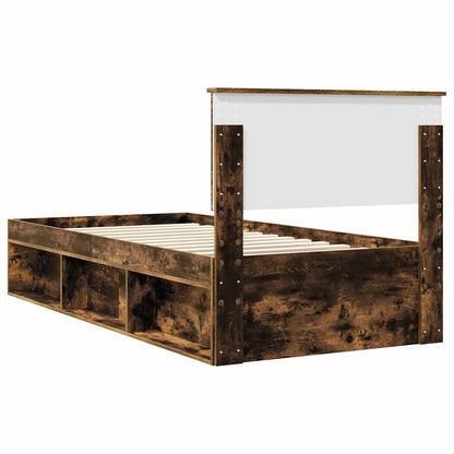 Struttura del letto Rovere fumé 90 x 200 cm Legno multistrato