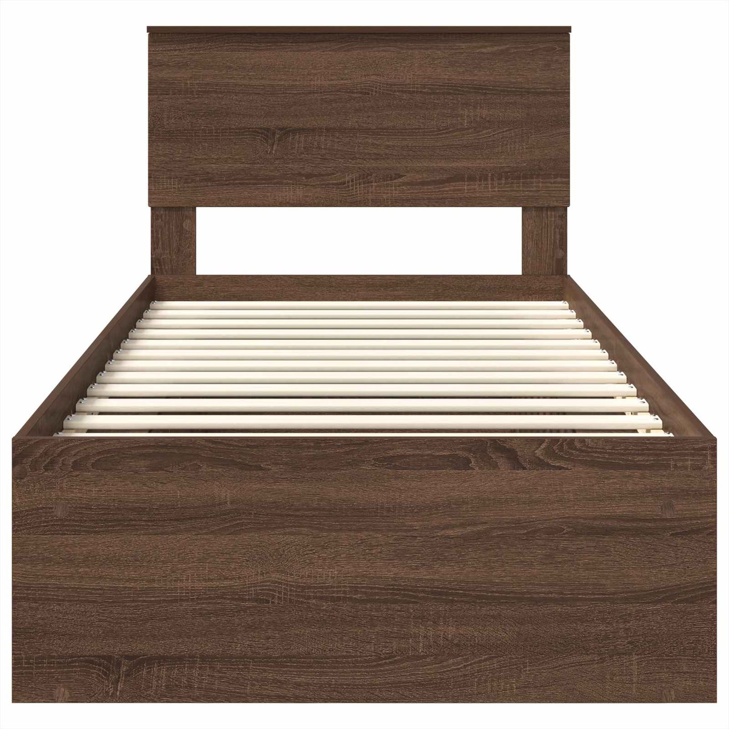 Struttura del letto con testiera Rovere Marrone 90 x 200 cm