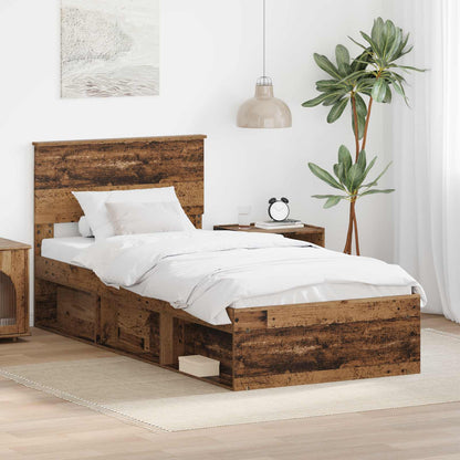 Struttura del letto Legno vecchio 90 x 200 cm Legno multistrato | homemem39