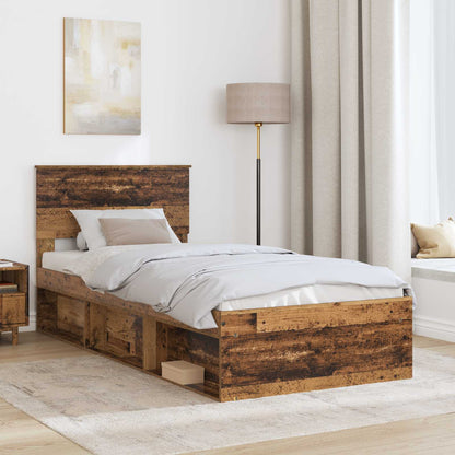 Struttura del letto Legno vecchio 90 x 200 cm Legno multistrato | homemem39