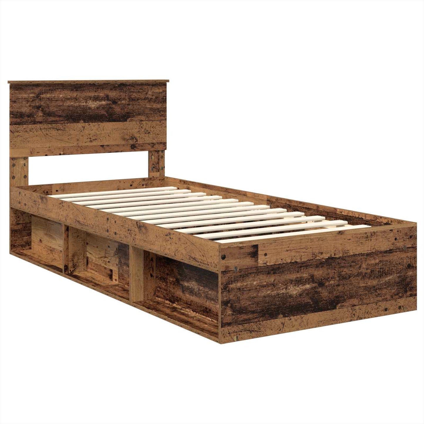 Struttura del letto Legno vecchio 90 x 200 cm Legno multistrato | homemem39